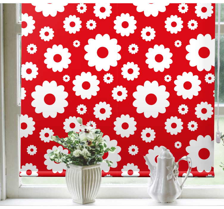 Delightful Botanical Motif floral roller blind - TenStickers