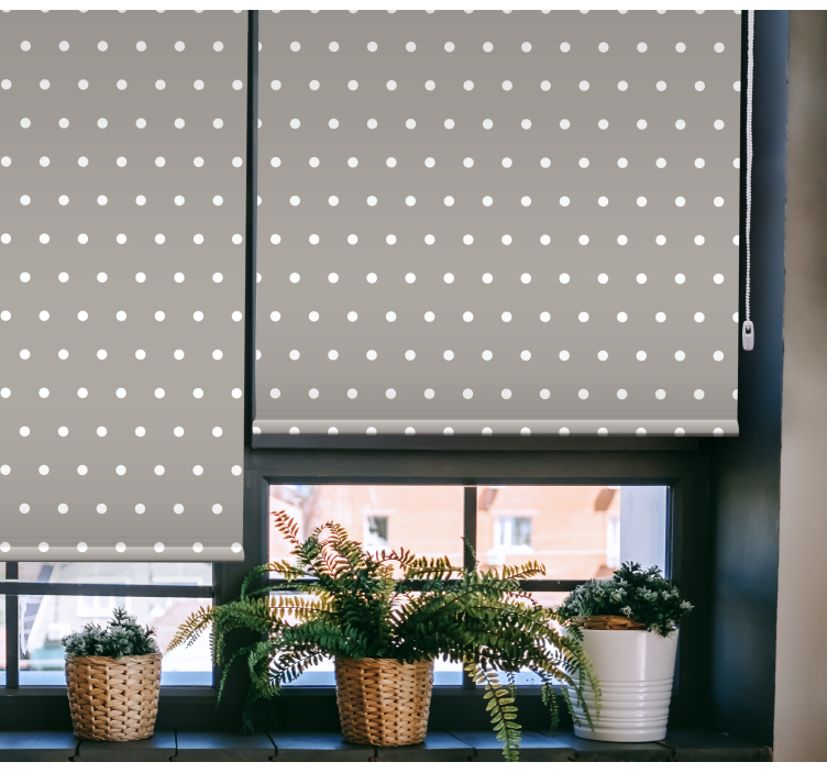 Grey dotted pattern modern blind - TenStickers