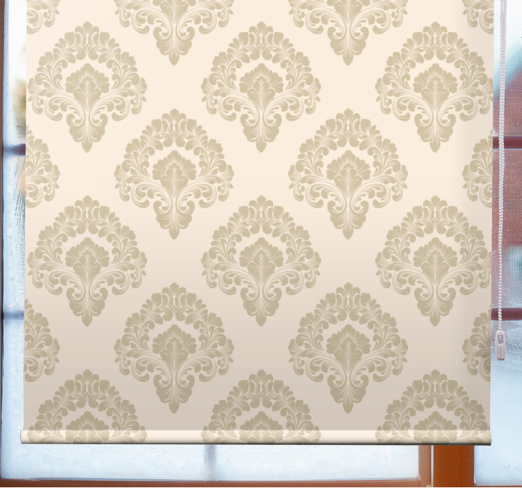 Beige Damask pattern elegant blind - TenStickers
