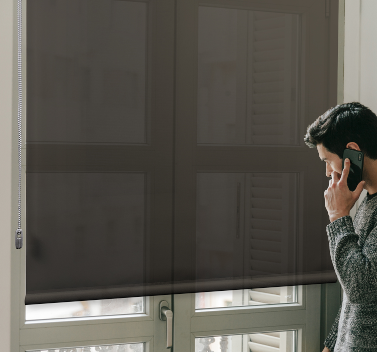 Elegant Dark Cover blackout roller blind - TenStickers