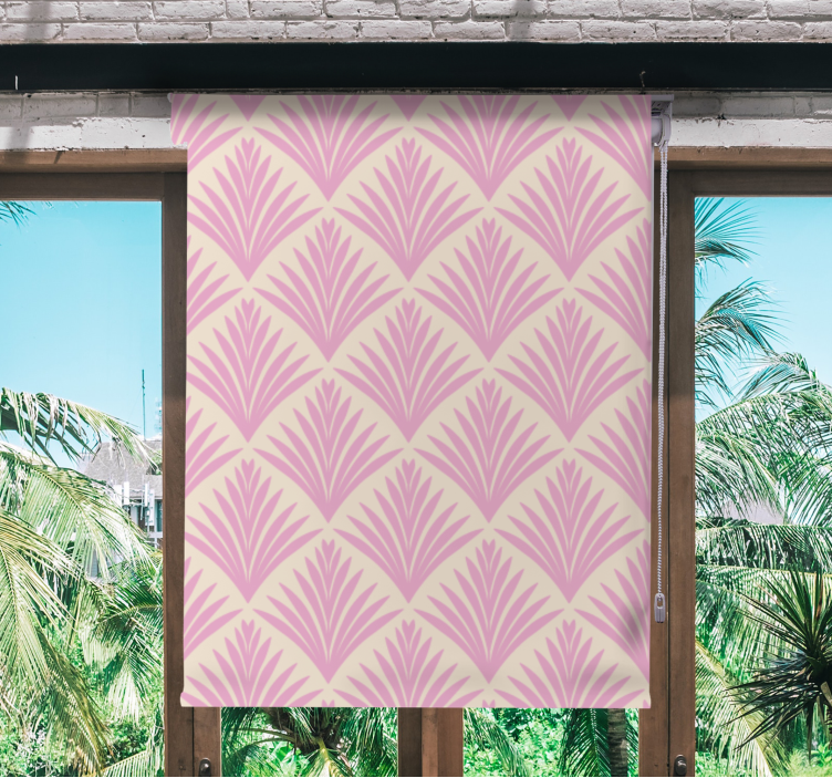 Elegant Palm Pattern blind flowers and plants - TenStickers