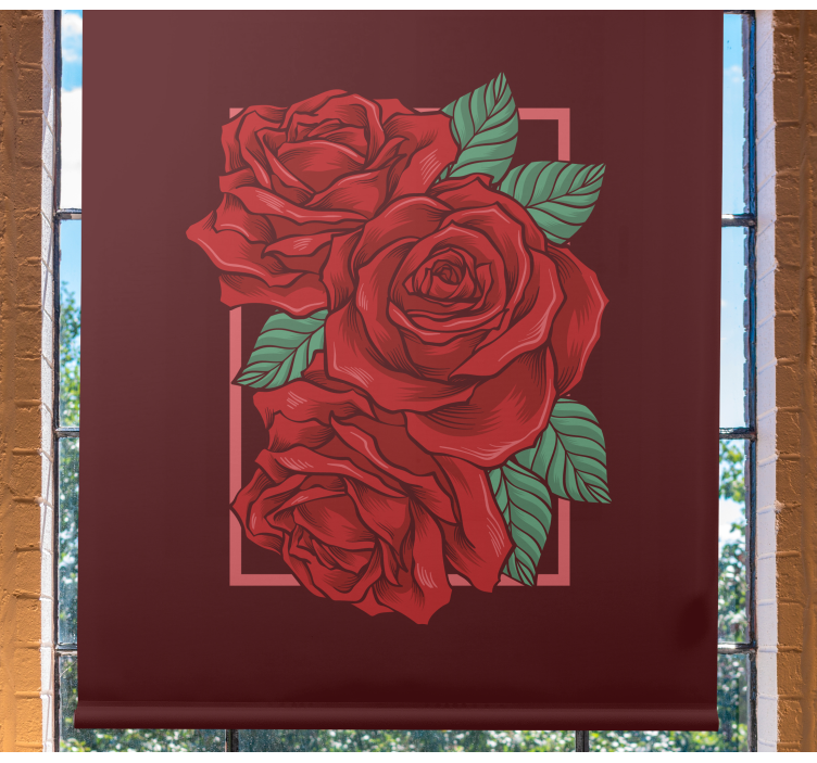 Elegant Red Roses blind flowers and plants - TenStickers