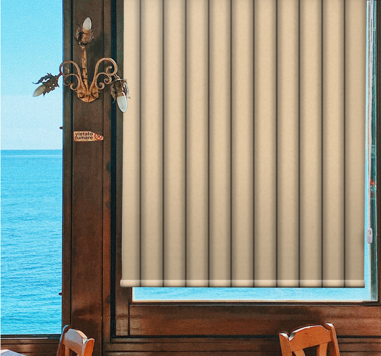 Beige vertical slats pattern roller blind - TenStickers