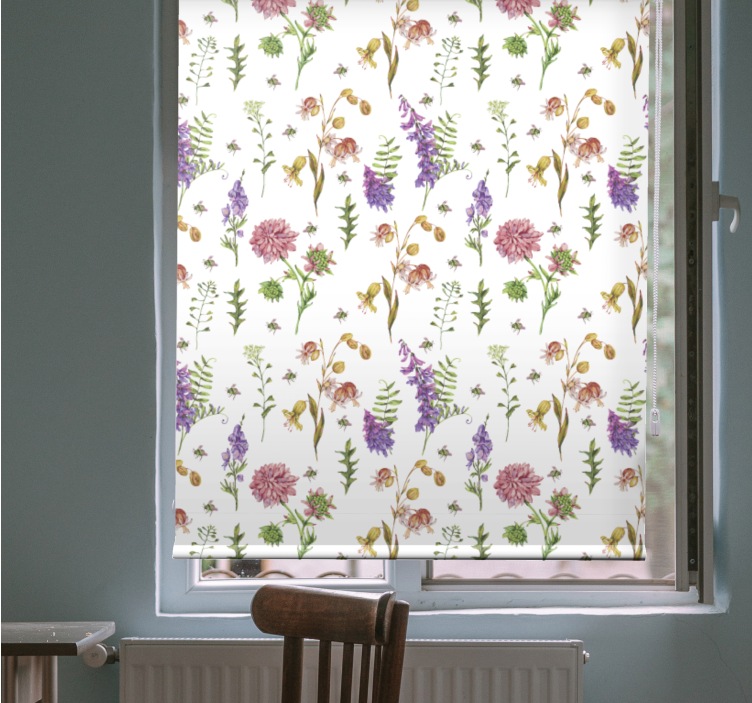 Floral Garden Theme blind flowers and plants - TenStickers