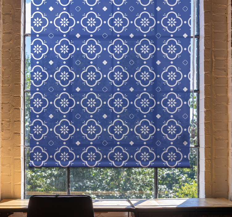Floral Geometric Pattern blind - TenStickers