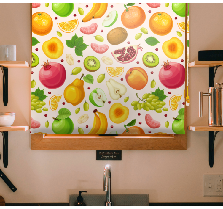 Fruits slices and vegetable blind - TenStickers