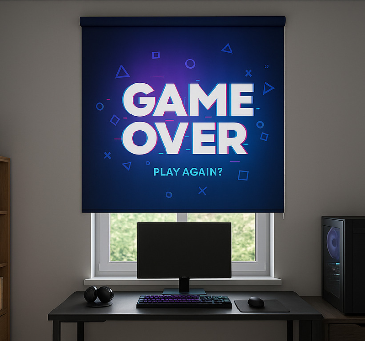 Game over play again blind geek - TenStickers