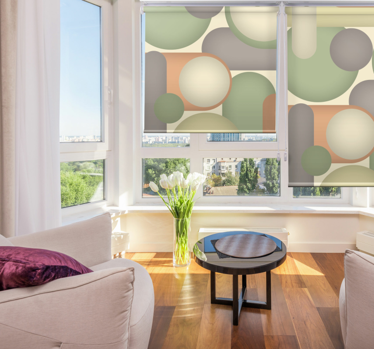 Geometric Circle Arrangement modern blind - TenStickers