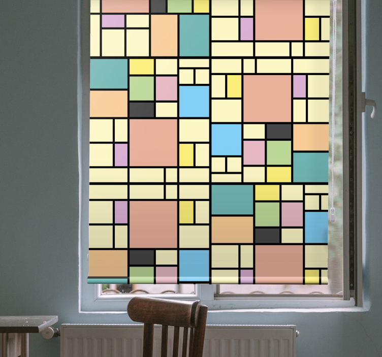 Geometric Color Squares modern blind - TenStickers