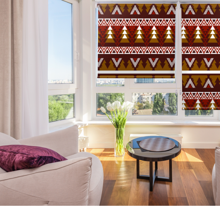 Geometric forest pattern scandinavian blind - TenStickers