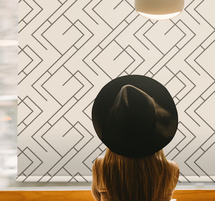 Geometric Line Pattern modern blind - TenStickers