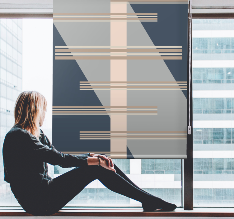 Geometric Line Theme modern blind - TenStickers