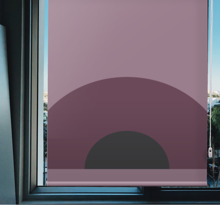 Mauve circle shade modern blind - TenStickers