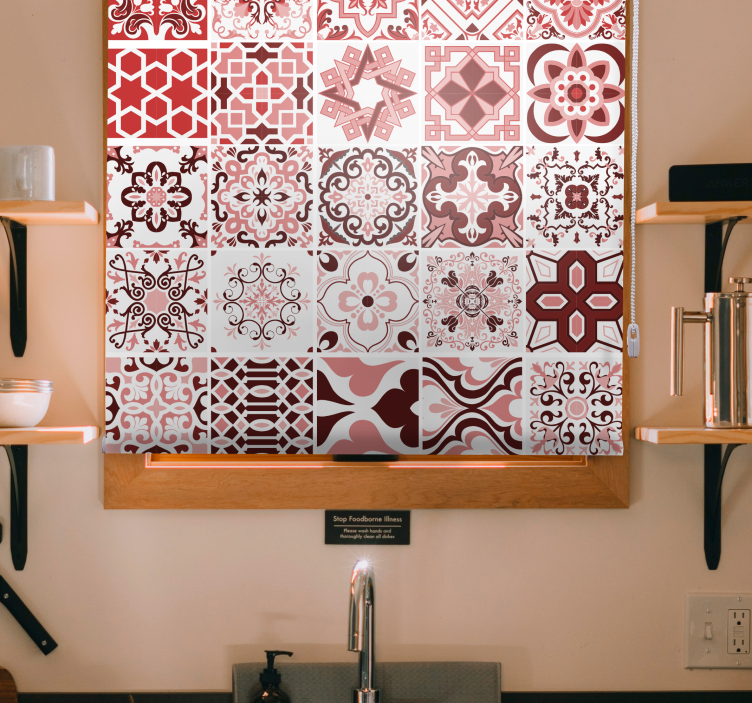 Geometric Tile Patterns pattern roller blind - TenStickers