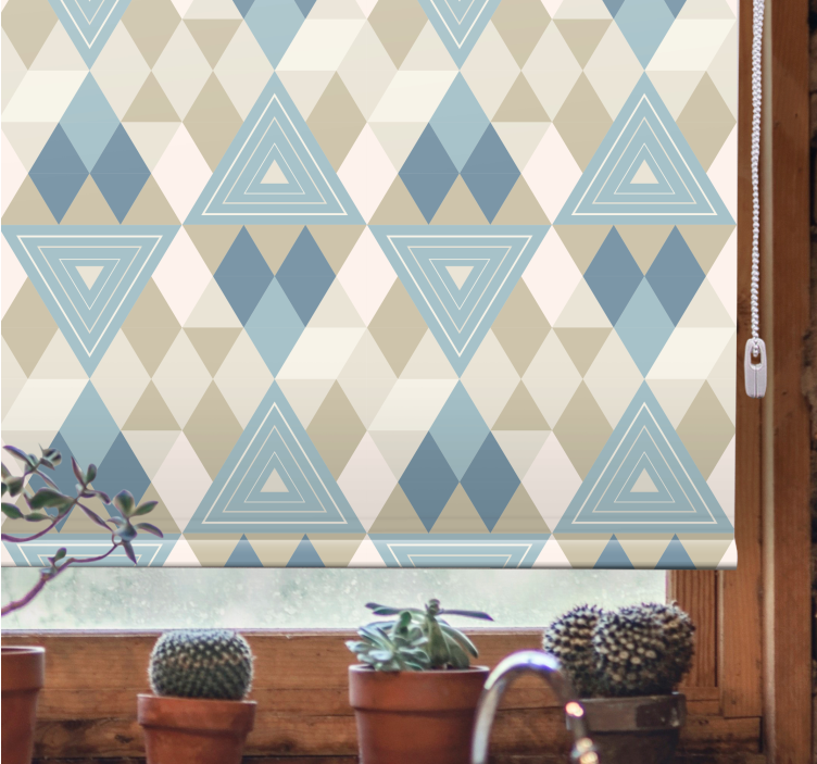 Geometric Triangles Pattern modern blind - TenStickers