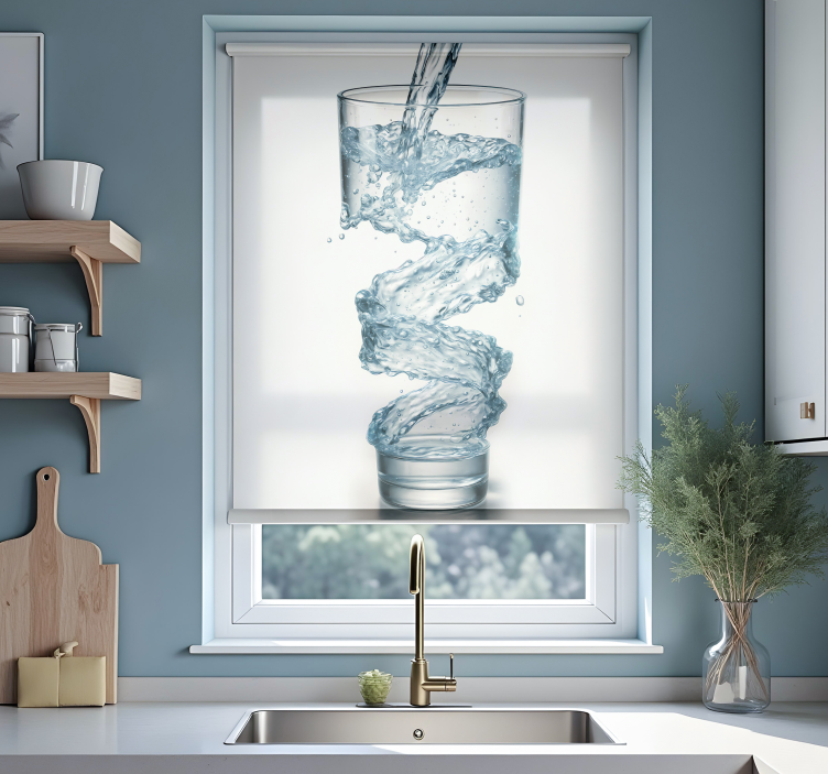 Glass of water  blind kitchen - TenStickers