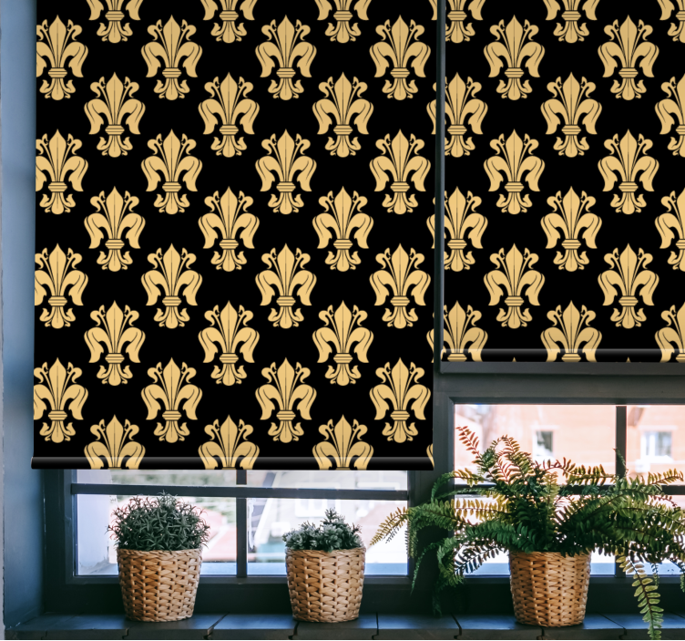 Golden Fleur-de-lis Pattern elegant blind - TenStickers