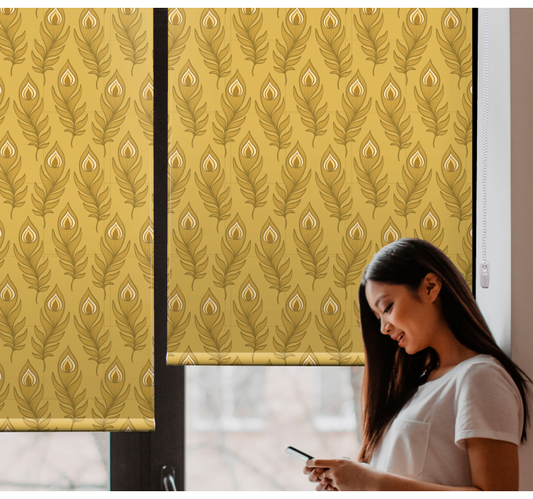 Graceful Foliage Motif blind flowers and plants - TenStickers