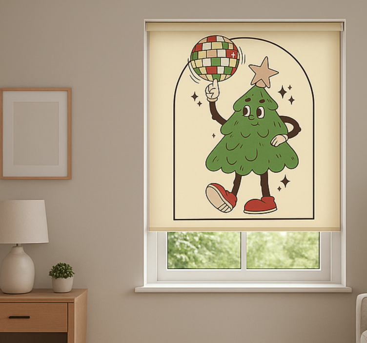 Groovy Disco Tree living room blind - TenStickers