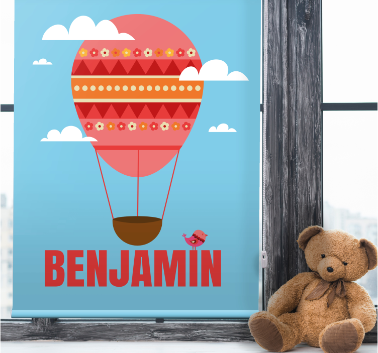 Blind children hot air balloon with name - TenStickers