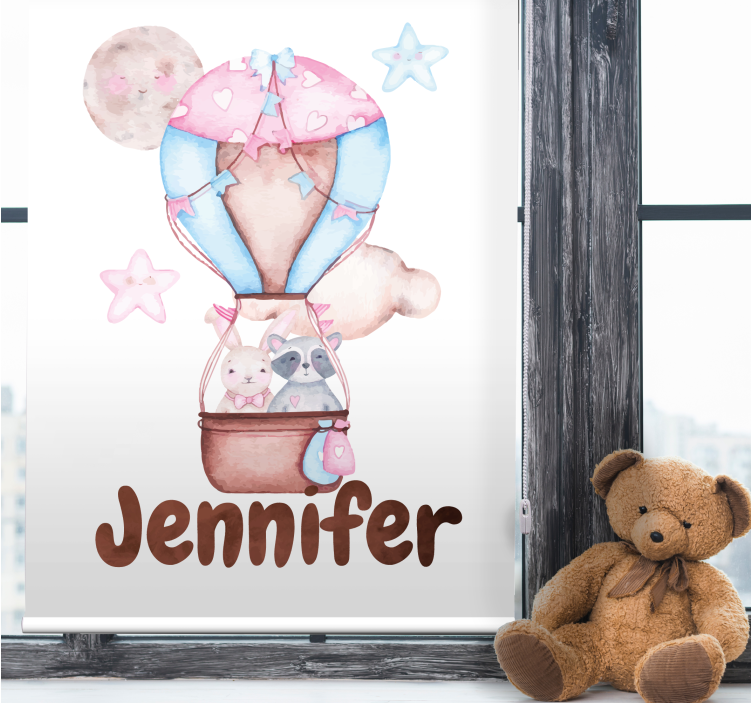 Hot air balloon with name blind children - TenStickers
