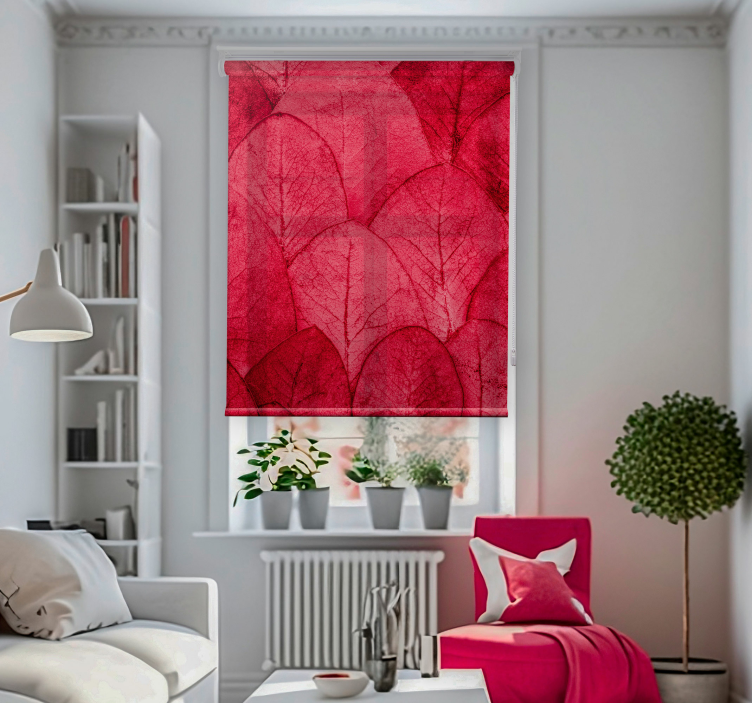Magenta Leaves = Purple Leaves Living room blind - TenStickers