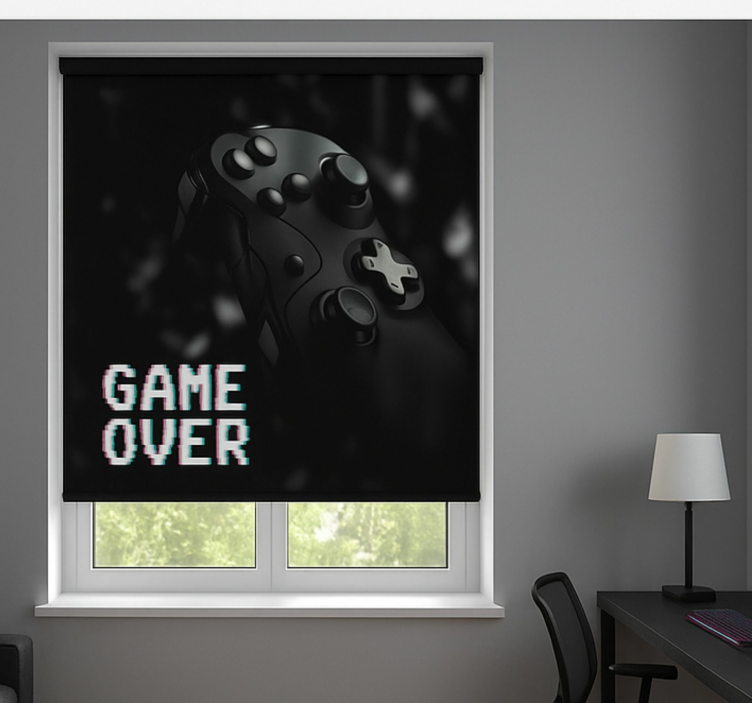 Matte black game over blind geek - TenStickers