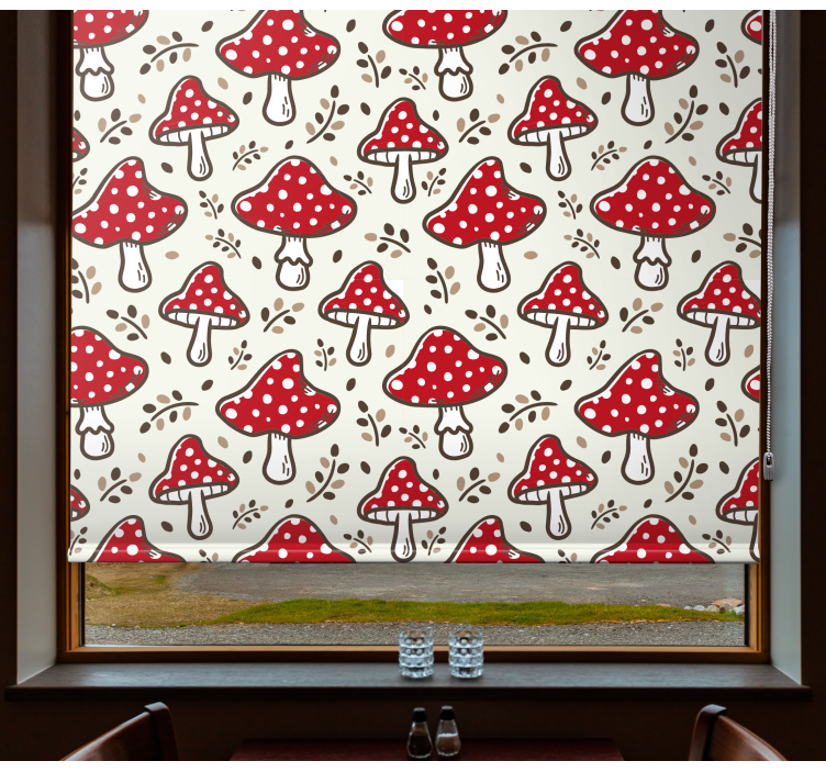 Modern colorful mushroom pattern Kitchen blind - TenStickers