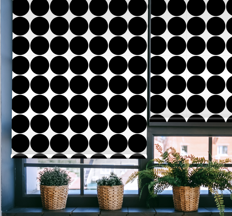 Monochrome circle pattern modern blind - TenStickers