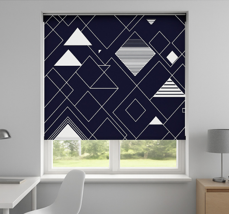 Navy geometry blind teens - TenStickers