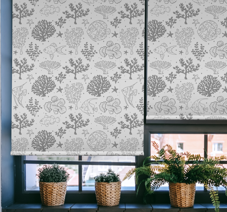 Ocean Life Patterns animals blind - TenStickers