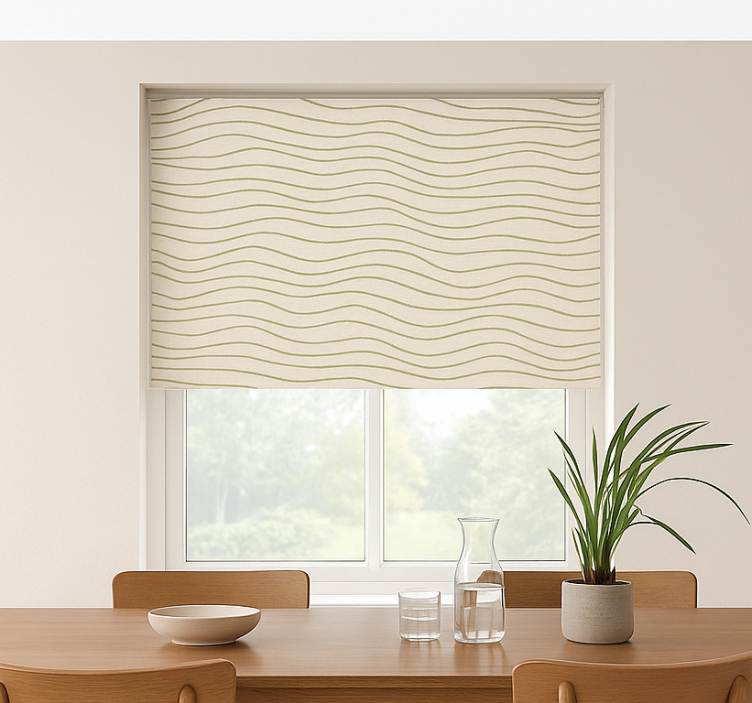 Off-white neutral tone  dining room blind - TenStickers