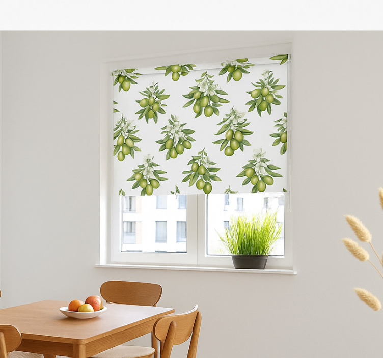 Olive tree bunches dining room blind - TenStickers