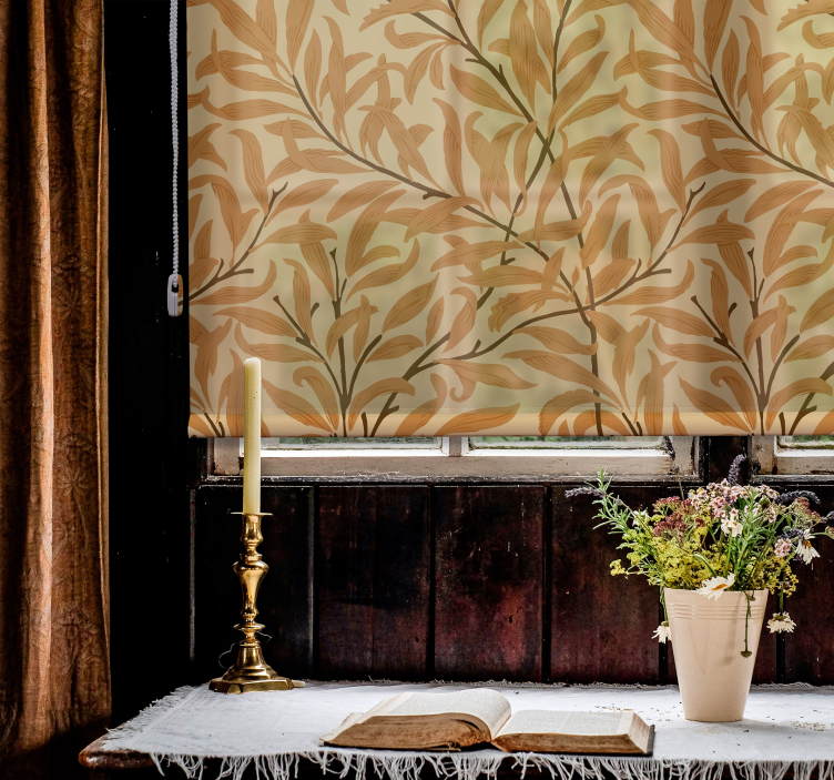 Orange leafs Elegant blind - TenStickers