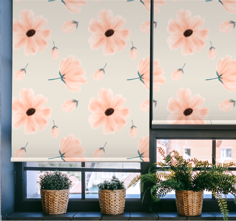 Pastel Floral Pattern blind flowers and plants - TenStickers