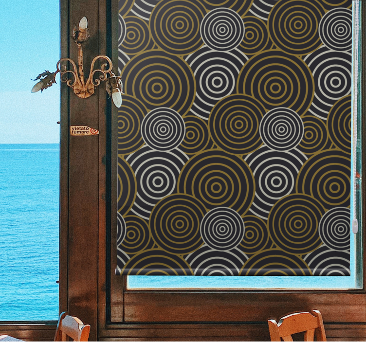 Pattern roller blind concentric circle design - TenStickers