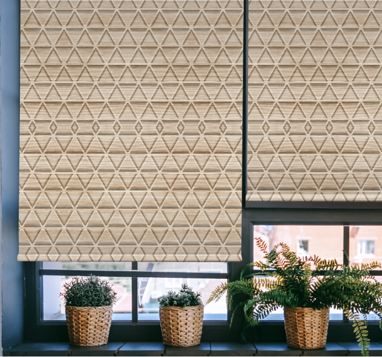 Pattern roller blind in geometric natural design - TenStickers