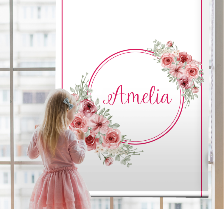 Personalized Floral Arrangement blind flowers and plants - TenStickers