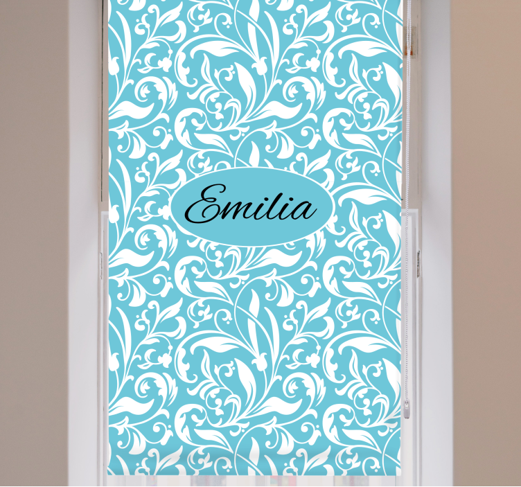 Personalized Flower Motif floral roller blind - TenStickers