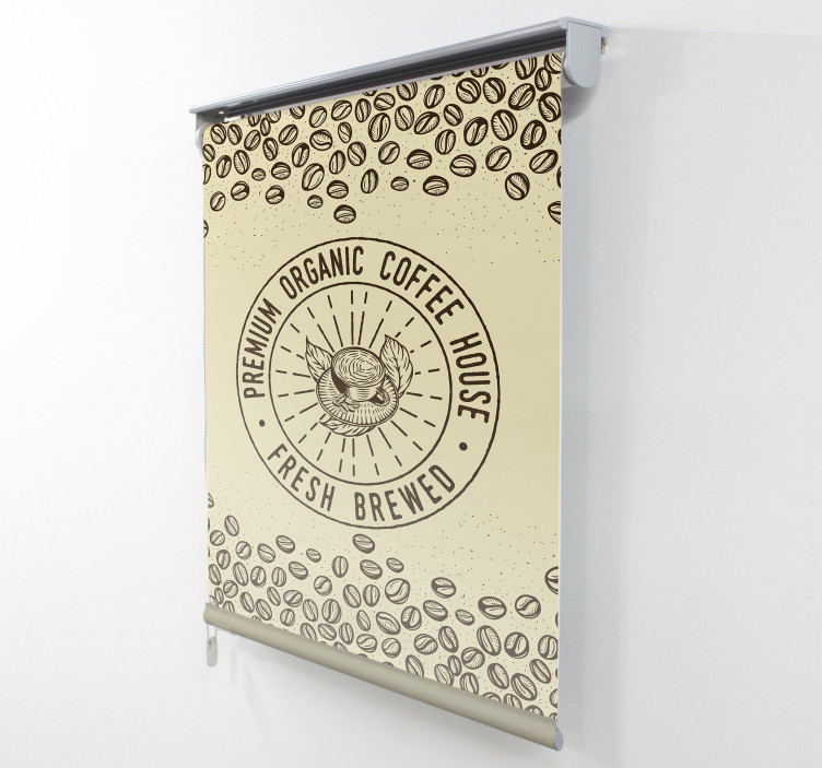 Premium Organic Coffee House blind kitchen - TenStickers