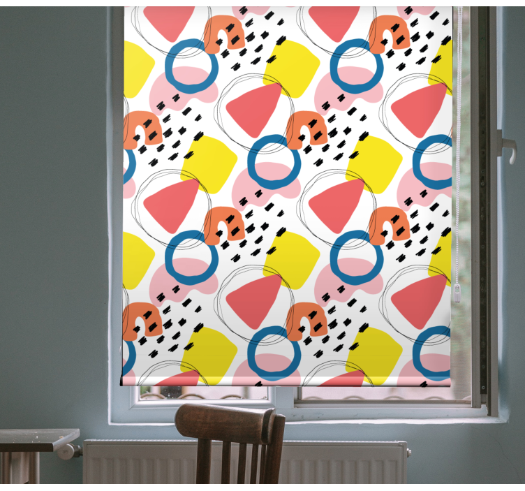 Quirky geometric patterns modern blind - TenStickers