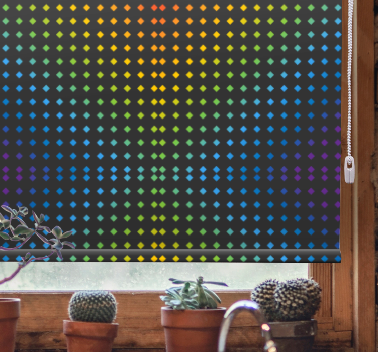 Rainbow mosaic background with colors and blind - TenStickers