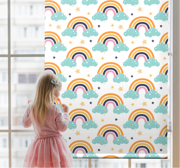 Rainbows and clouds blind children - TenStickers