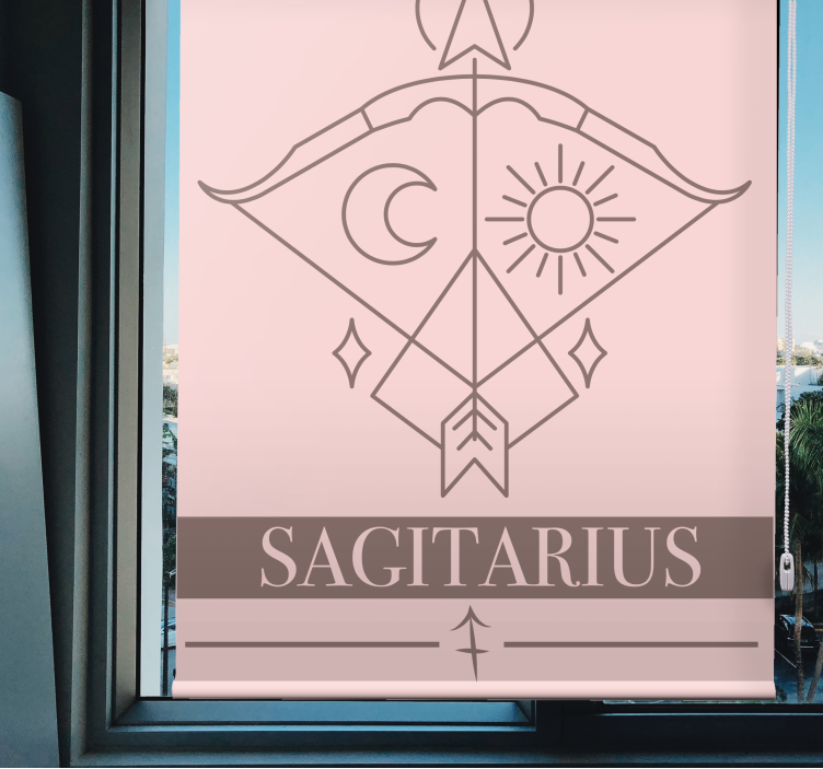 Sagittarius Symbol text blind - TenStickers