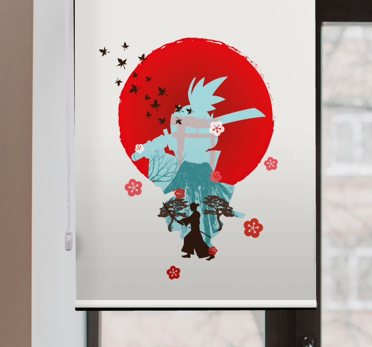 Samurai silhouette blind superhero - TenStickers
