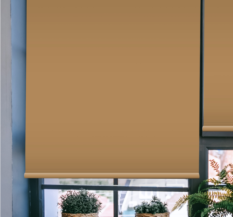 Simple beige colour blackout roller blind - TenStickers