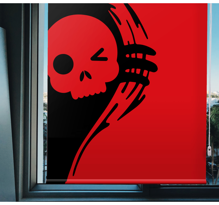Skull emblem design blind geek - TenStickers