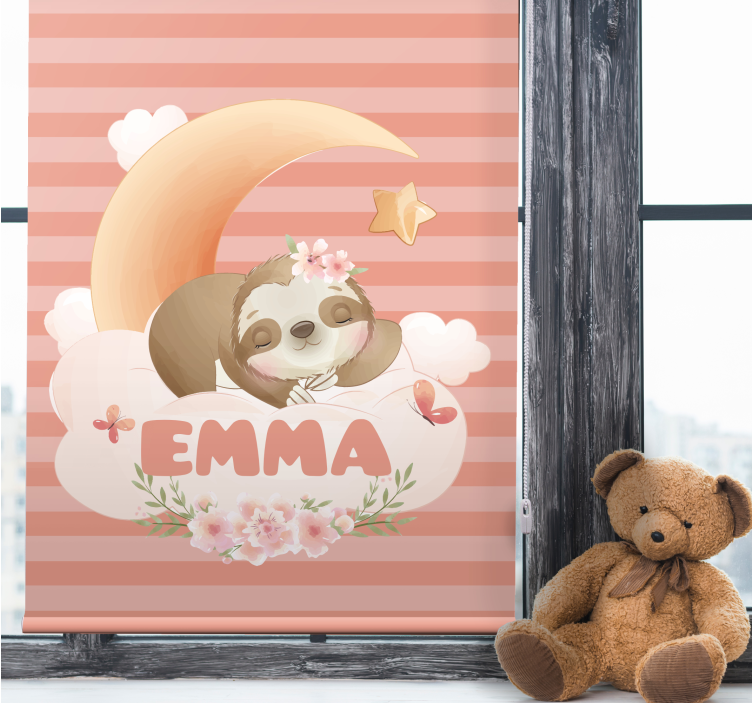 Name with sloth and moon blind children - TenStickers