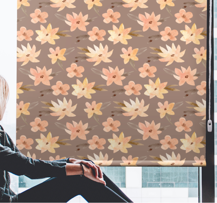 Soft Floral Pattern blind flowers and plants - TenStickers