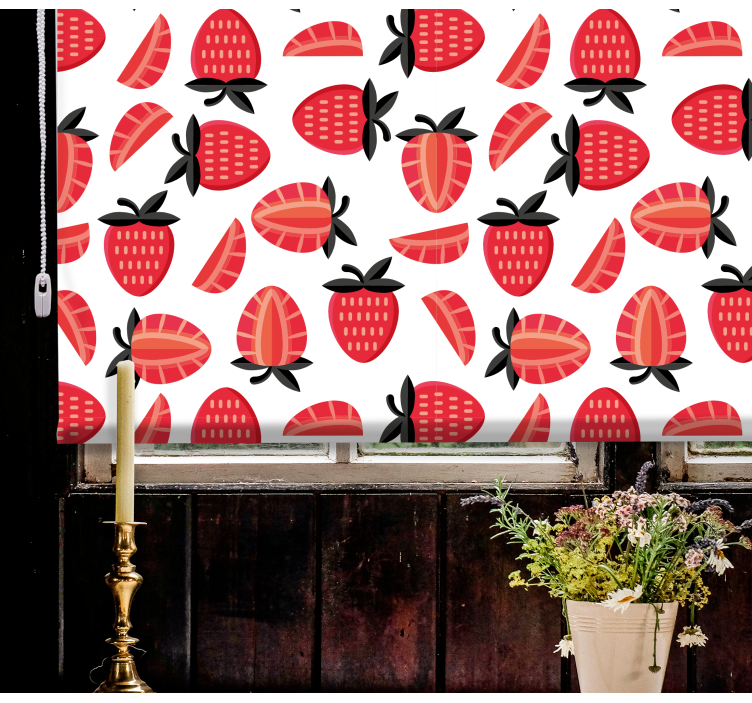 Strawberry Slice Pattern blind fruit and vegetables - TenStickers